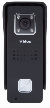 Bramofon 1-przyciskowy, natynkowy, wandaloodporny, 4 diody LED IR, Czarny, VIDOS S6B VIDOS